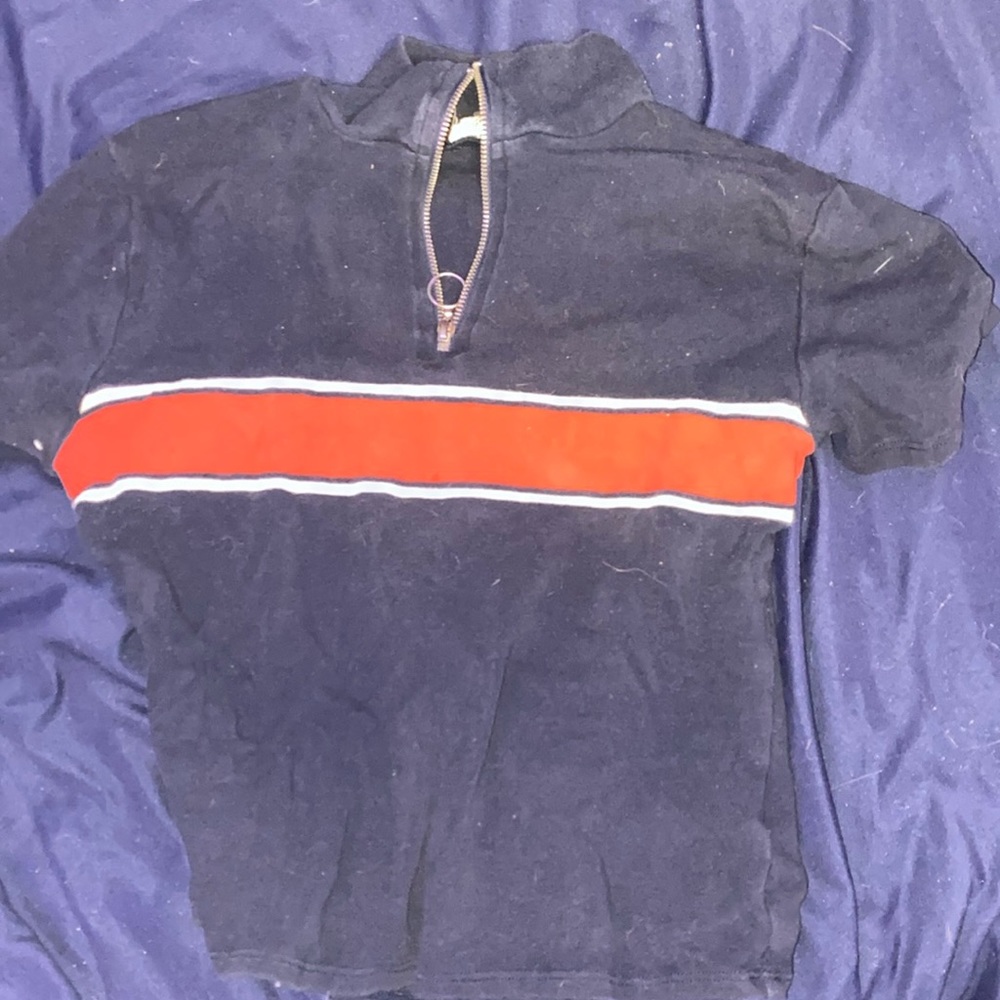 Garage crop top zip
